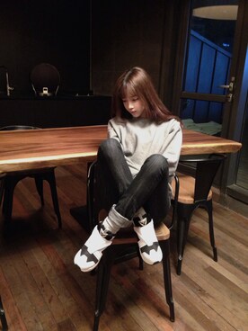 「アイテム（その他シューズ）」を使った、스베누さん（レディース・159cm・20代）の冬コーディネート