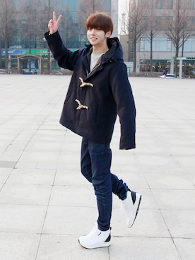 「アイテム（その他シューズ）」を使った、스베누さん（メンズ・178cm・20代）の冬コーディネート