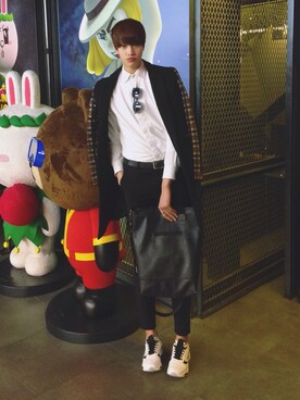 「アイテム（その他シューズ）」を使った、스베누さん（メンズ・187cm）の春コーディネート