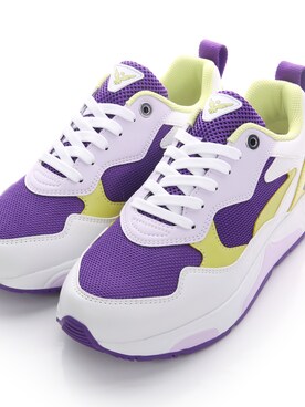 「アイテム（その他シューズ、パープル系）」を使った、스베누さん（レディース・168cm）の春コーディネート