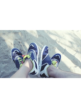 「アイテム（その他シューズ、パープル系）」を使った、스베누さん（レディース・168cm）の夏コーディネート