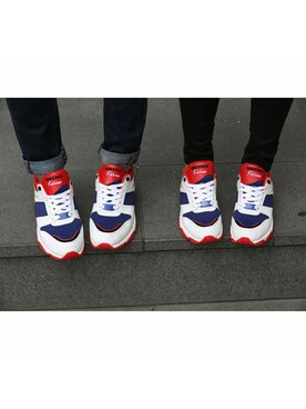 「アイテム（その他シューズ、レッド系）」を使った、스베누さん（レディース・168cm）の夏コーディネート