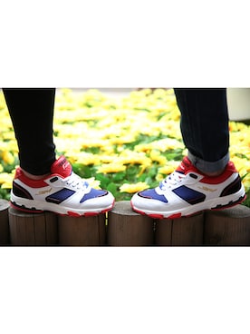 「アイテム（その他シューズ、レッド系）」を使った、스베누さん（レディース・168cm）の夏コーディネート