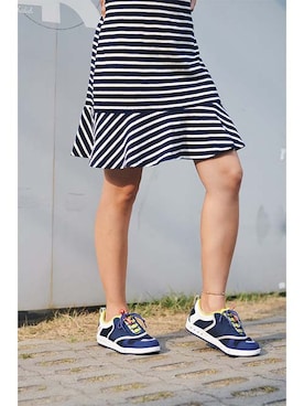 「アイテム（その他シューズ、パープル系）」を使った、스베누さん（レディース・168cm）の夏コーディネート