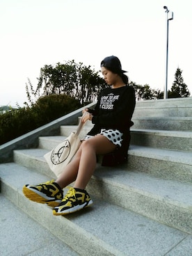 「アイテム（その他シューズ）」を使った、스베누さん（レディース・160cm）の秋コーディネート