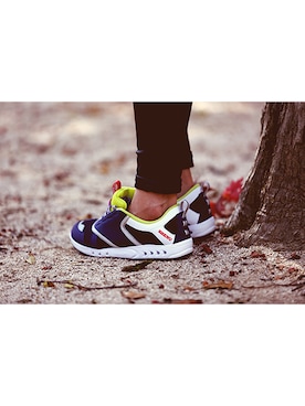 「アイテム（その他シューズ、パープル系）」を使った、스베누さん（レディース・165cm）の秋コーディネート