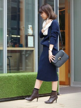 Pierrotスタッフ★大人に似合う高コスパ服をお届けさん（レディース・159cm）の冬コーディネート