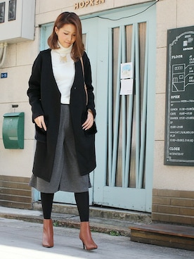 Pierrotスタッフ★大人に似合う高コスパ服をお届けさん（レディース・168cm）の冬コーディネート