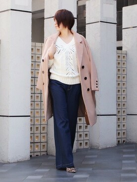 「ハラコパンプス」｜Pierrotスタッフ★大人に似合う高コスパ服をお届けさん（レディース・162cm）の冬コーディネート