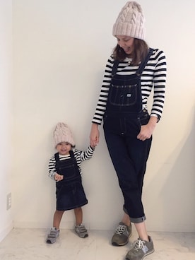 「Sarah（サラ）のアイテム」を使った、Maya⋆Sarahさん（キッズ・80cm）の秋コーディネート