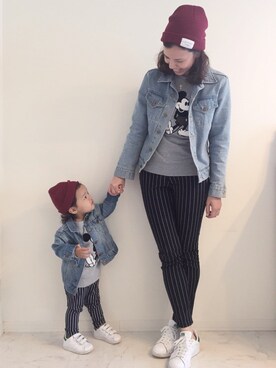 「Sarah（サラ）のアイテム」を使った、Maya⋆Sarahさん（キッズ・80cm）の秋コーディネート