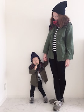 「Sarah（サラ）のアイテム」を使った、Maya⋆Sarahさん（キッズ・80cm）の秋コーディネート