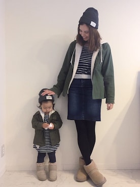 「Sarah（サラ）のアイテム」を使った、Maya⋆Sarahさん（キッズ・80cm）の秋コーディネート