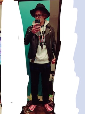 「Buffalo Bobs（バッファローボブズ）のアイテム（ジャケット/アウター）」を使った、ぶっきーさん（メンズ・176cm・20代）の冬コーディネート