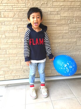 R☺︎A☆さん（キッズ・100cm）の秋コーディネート