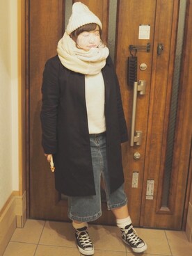 「FUDGE」｜「アイテム（その他アウター）」を使った、'Sさん（レディース・152cm）の冬コーディネート