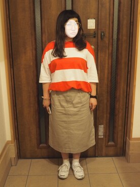 「7分袖」｜「アイテム（その他）」を使った、'Sさん（レディース・152cm）の春コーディネート