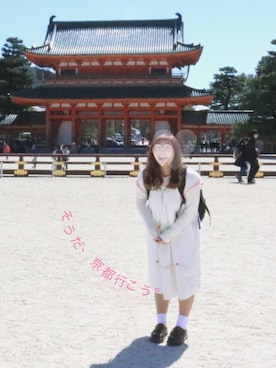 「古着ワンピ」｜「アイテム（アナログ腕時計）」を使った、'Sさん（レディース・152cm）の春コーディネート