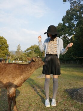 「SNIDEL（スナイデル）のアイテム（ブルゾン）」を使った、capobbさん（レディース・158cm）の秋コーディネート