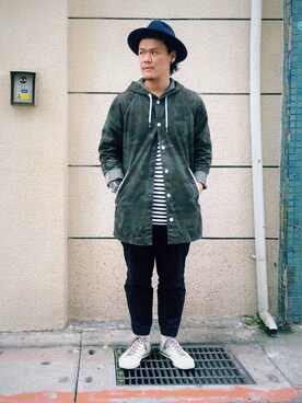 「H&M（エイチ・アンド・エム）のアイテム（トレンチコート）」を使った、Ay      [number8]さん（メンズ・174cm）の春コーディネート