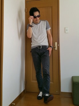 「Simon Miller（サイモン・ミラー）のアイテム（パンツ）」を使った、ヤモリンさん（メンズ・177cm）の夏コーディネート