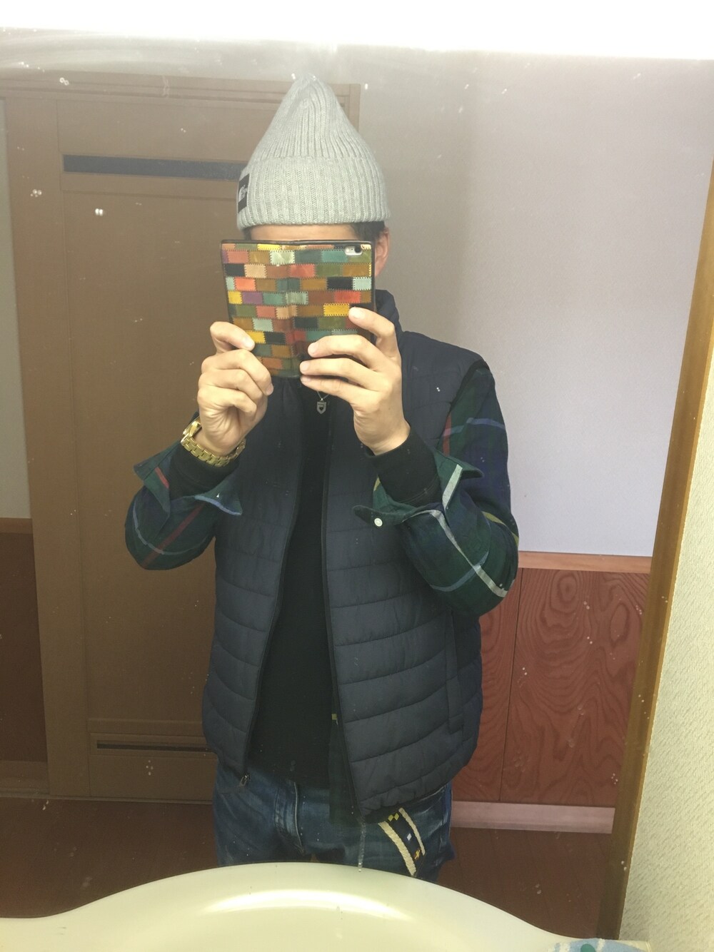「THE NORTH FACEのザ・ノースフェイス / カプッチョリッド3（ニットキャップ/ビーニー、グレー系）」を使った、マッキーさん（メンズ・181cm）の秋コーディネートの1枚目の写真