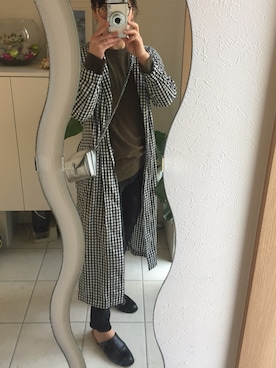 「黒パンツ」｜「アイテム（PC・スマホグッズ/家電）」を使った、mamamaiさん（レディース・159cm）の秋コーディネート