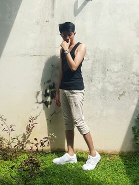 「PULL&BEAR（プルアンドベア）のアイテム（スニーカー）」を使った、Rizky Ardinsyahさん（メンズ・170cm）の秋コーディネート