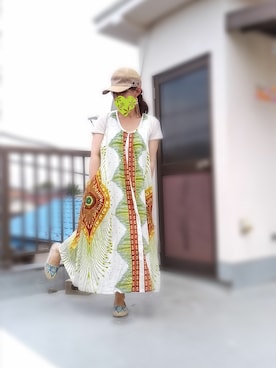 「チャイハネ（チャイハネ）のアイテム（スニーカー）」を使った、トミーサクさん（レディース・152cm）の夏コーディネート