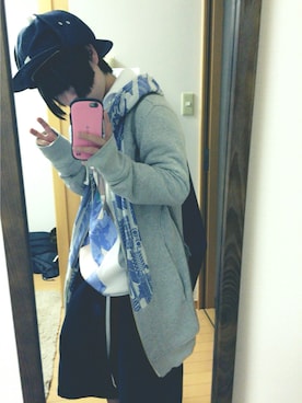 「GANRYU（ガンリュウ）のアイテム（帽子）」を使った、むっちさん（メンズ・165cm）の春コーディネート