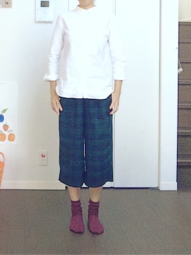 「タータンチェック」｜ぴさん（レディース・163cm）の秋コーディネート