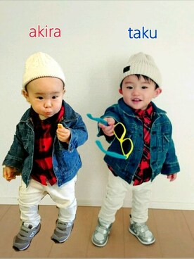 akira☆harukaさん（キッズ・80cm）の冬コーディネート