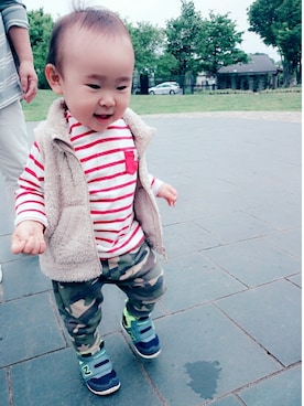 akira☆harukaさん（キッズ・80cm）の春コーディネート