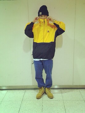 「NIKE ACG（ナイキエィシージー）のアイテム（ジャケット/アウター）」を使った、赤羽 胤親さん（メンズ・174cm）の秋コーディネート