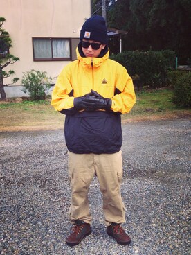「NIKE ACG（ナイキエィシージー）のアイテム（ジャケット/アウター）」を使った、赤羽 胤親さん（メンズ・174cm）の秋コーディネート