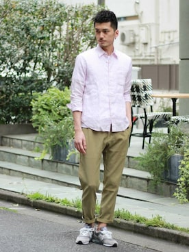 永津雄人さん(メンズ・180cm)の春コーディネート