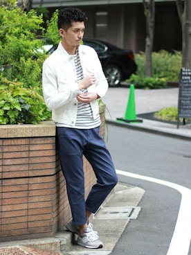 永津雄人さん(メンズ・180cm)の春コーディネート