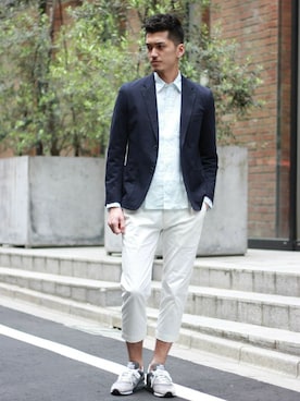 「Journal Standard TRISECT（トライセクト）のアイテム（ジャケット/アウター）」を使った、永津雄人さん（メンズ・180cm）の春コーディネート