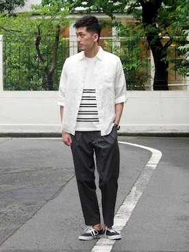 永津雄人さん（メンズ・180cm）の夏コーディネート