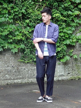 永津雄人さん(メンズ・180cm)の夏コーディネート