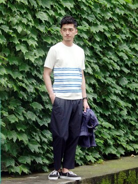 永津雄人さん（メンズ・180cm）の夏コーディネート