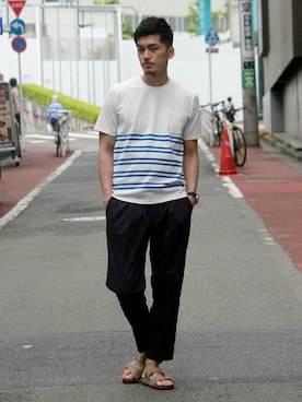 永津雄人さん（メンズ・180cm）の夏コーディネート