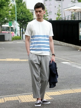 永津雄人さん（メンズ・180cm）の夏コーディネート