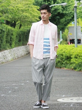 永津雄人さん（メンズ・180cm）の夏コーディネート