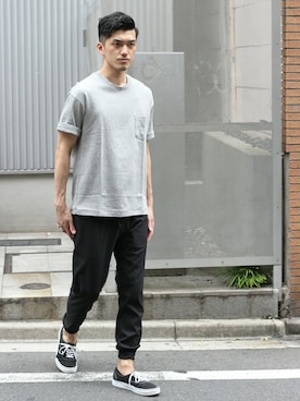 「モノトーン」｜永津雄人さん（メンズ・180cm）の夏コーディネート