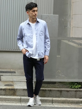 「ポケットＴシャツ」｜永津雄人さん（メンズ・180cm）の夏コーディネート