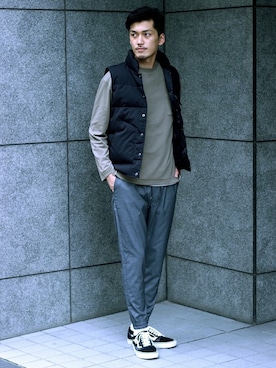 「old skool」｜永津雄人さん（メンズ・180cm）の秋コーディネート