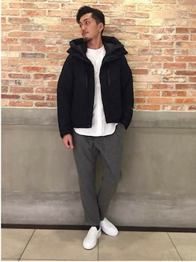 「Journal Standard TRISECT（トライセクト）のアイテム（シューズ）」を使った、永津雄人さん（メンズ・180cm）の秋コーディネート