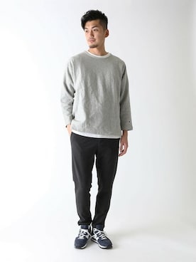 「EU,US NEW BALANCE（イーユーユーエスニューバランス）のアイテム」を使った、永津雄人さん（メンズ・180cm）の冬コーディネート