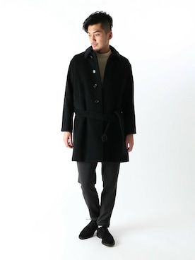 永津雄人さん（メンズ・180cm）の冬コーディネート